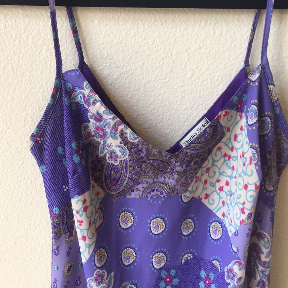 PURPLE PRINT DRESS - Picture 2 of 3